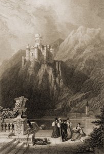 Château de Thurnburg, gravé par J.T. Willmore, illustration de 
